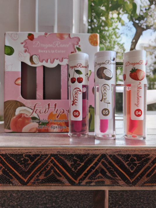 PACK DE 3 LIP OIL DE FRUTAS